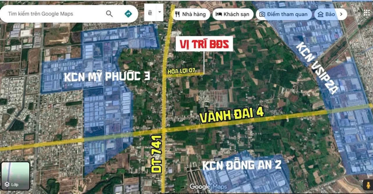 Bán đất Hòa Lợi Bến Cát 117.6m² giá 1 tỷ 250 - Ảnh 1