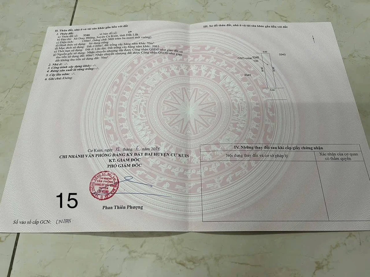 Bán lô đất mặt tiền đường bê tông 5x26m gần chợ Kim Châu, Cư Kuin, Đắk Lắk giá 170 triệu - Ảnh thu nhỏ 3