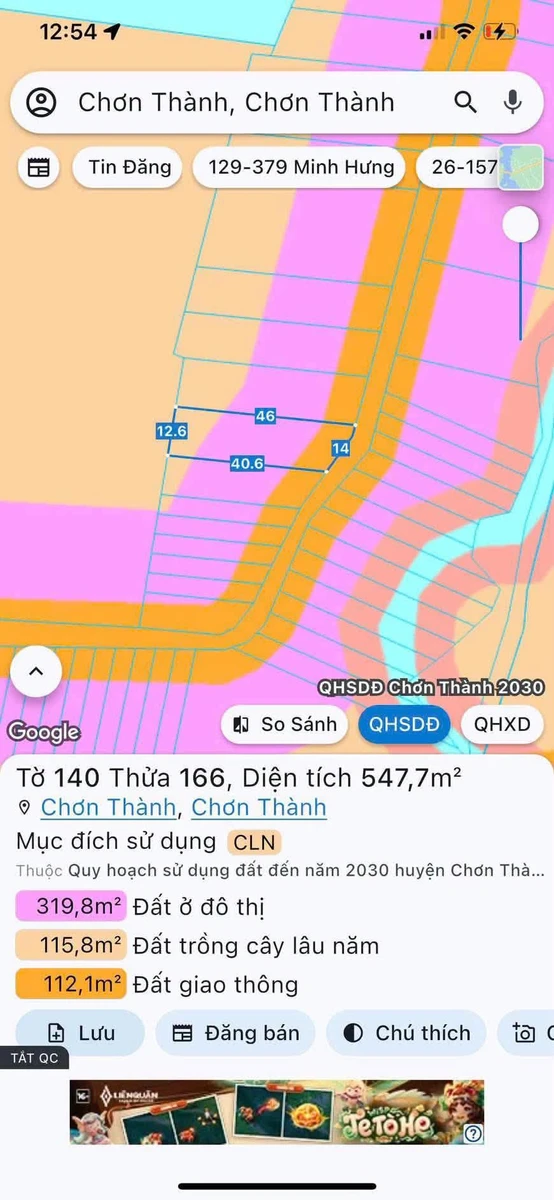 Bán đất mặt tiền 480m² Chơn Thành, Bình Dương 400 triệu - Ảnh thu nhỏ 4