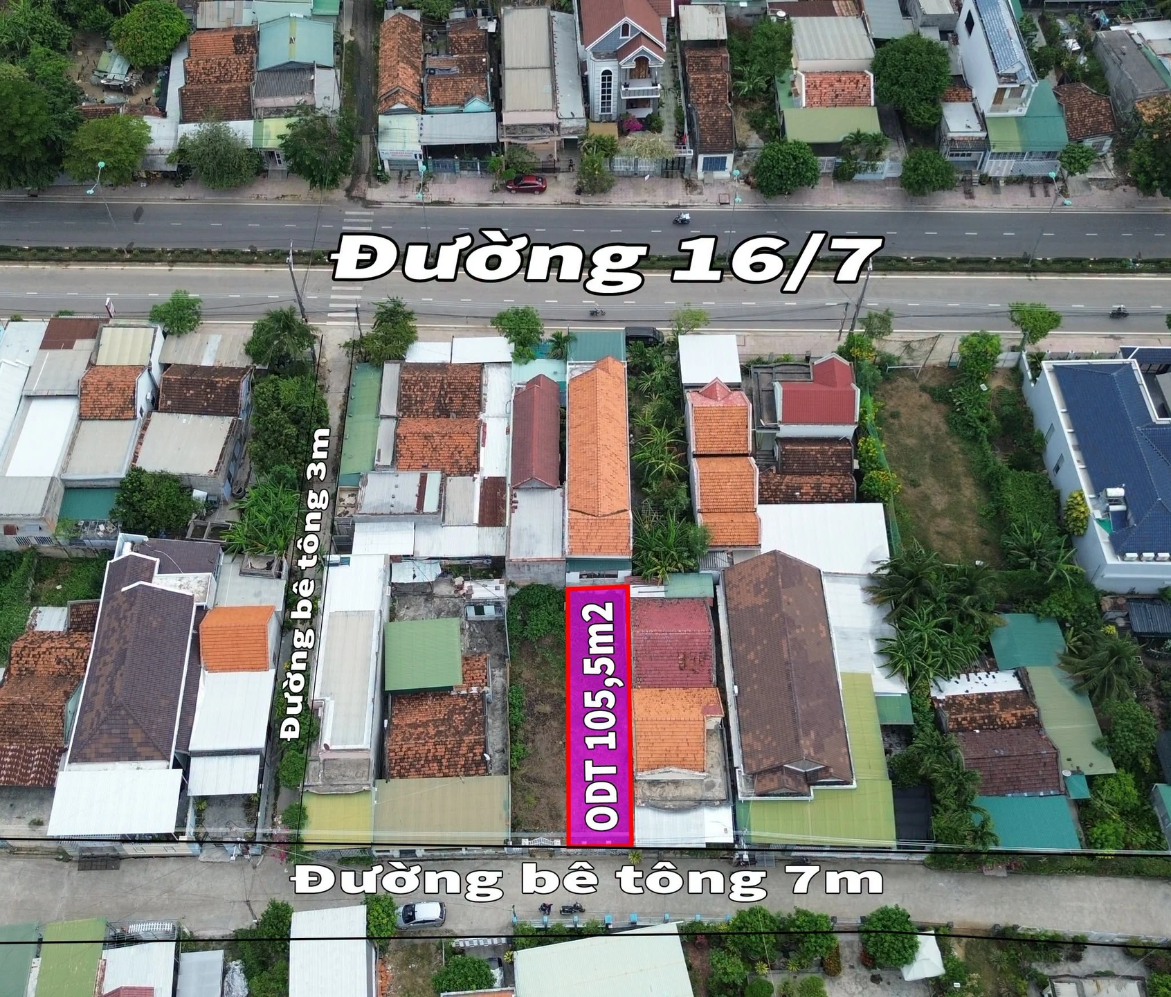 Bán đất thổ cư 105m2 giá 1,45 tỷ gần đường 16/7, Ninh Hiệp, Ninh Hòa - Ảnh 1