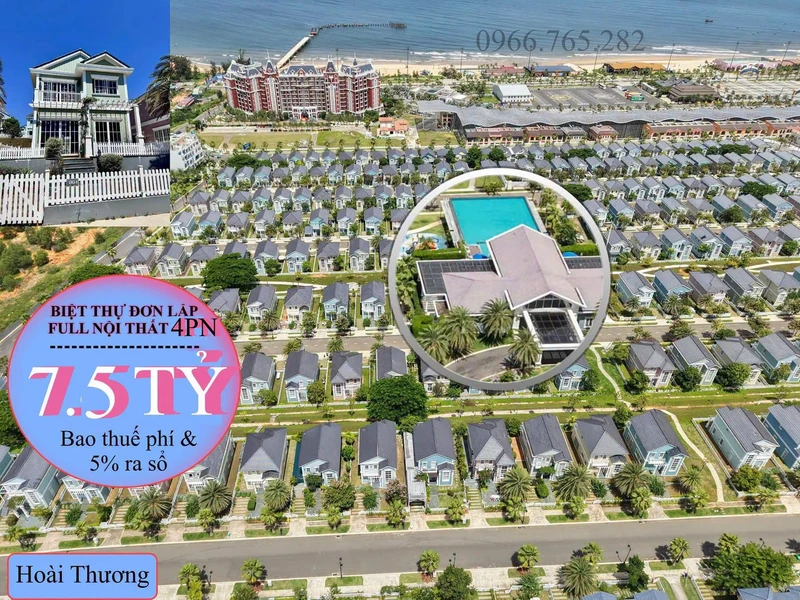 Bán biệt thự biển 4PN 240m2 full nội thất, giá 7.2 tỷ