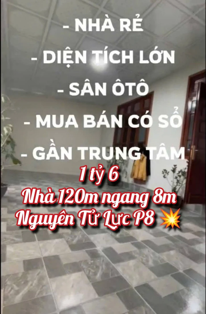 Nhà bán 120m² Nguyên Tử Lực Đà Lạt, 1,6 tỷ - Ảnh 1