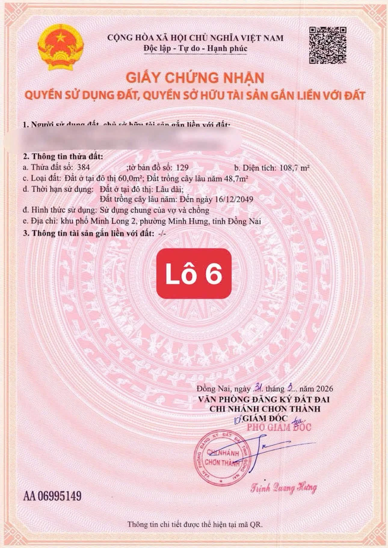 Bán đất 5x18m mặt tiền đường 33 Minh Long Cần Giờ 430 triệu - Ảnh 1