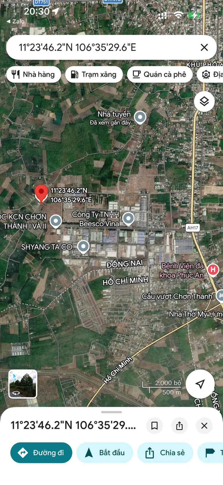 Bán đất xây trọ 375m² sát KCN Chơn Thành, 655 triệu - Ảnh 1