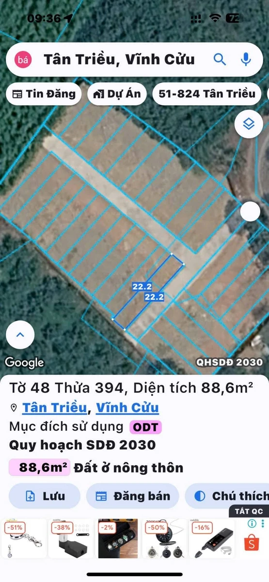 Bán đất góc 2 mặt tiền 108m² Tân Triều Đồng Nai - Ảnh thu nhỏ 4