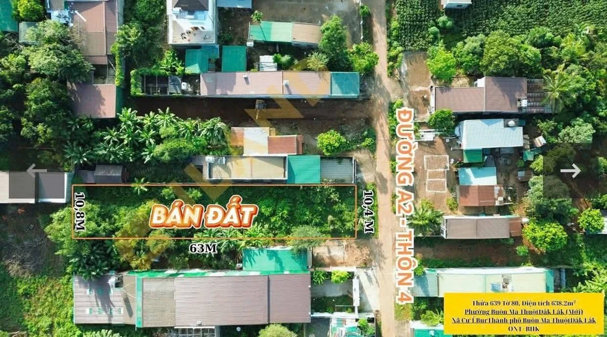 Bán lô đất mặt tiền A2 Buôn Ma Thuột 630m² 4 tỷ - Ảnh thu nhỏ 5