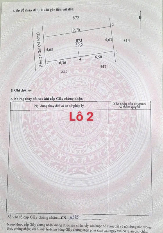 Bán lô đất thổ Phường Long An, Tây Ninh, 59m², 470 triệu