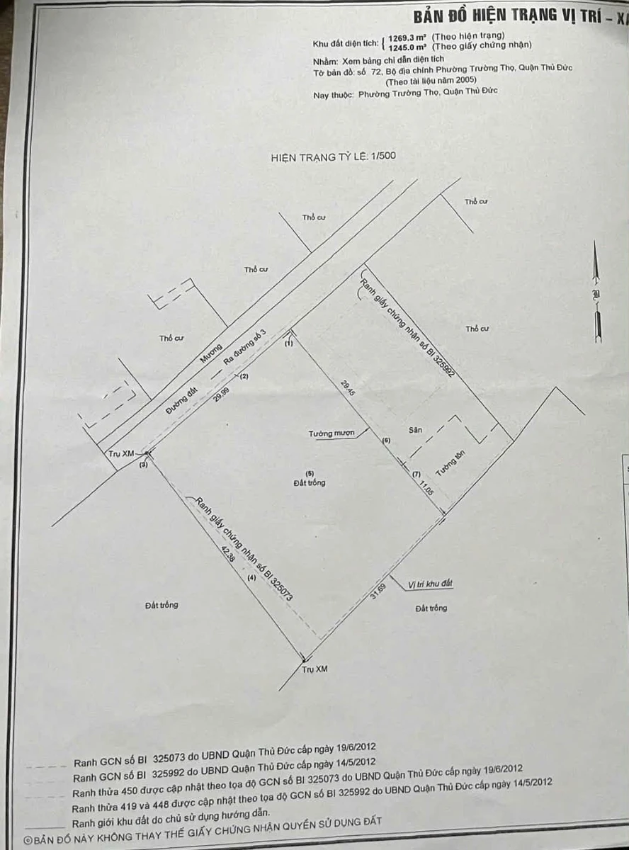 Bán đất hẻm xe tải Trường Thọ Thủ Đức 1.245m² - Ảnh 1