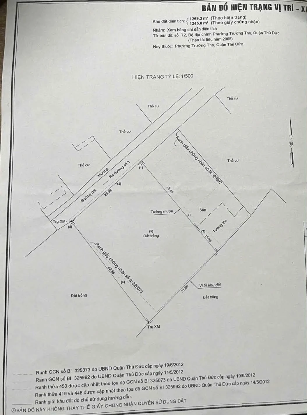 Bán đất hẻm xe tải Trường Thọ Thủ Đức 1.245m² - Ảnh 1