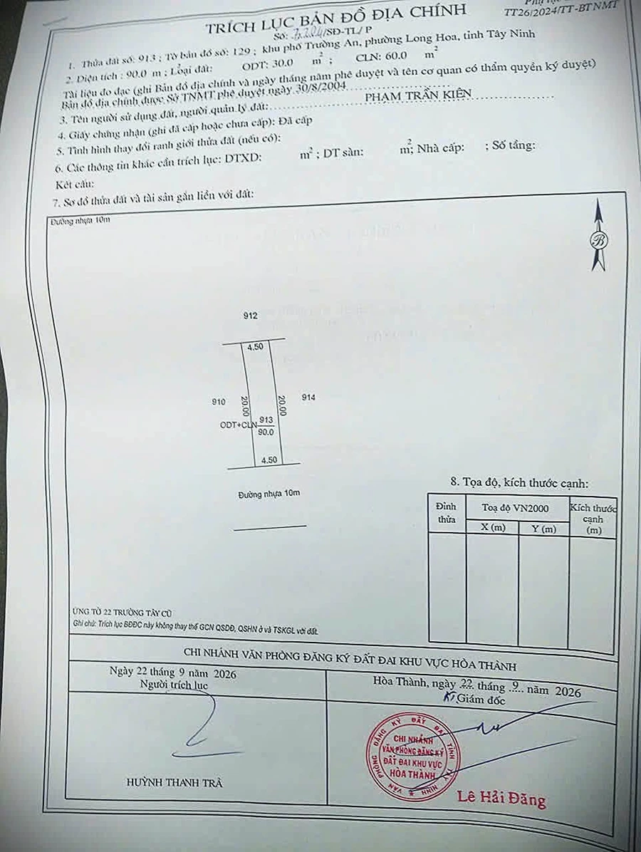 Bán đất Tây Ninh 90m2 mặt tiền 395 triệu - Ảnh thu nhỏ 4