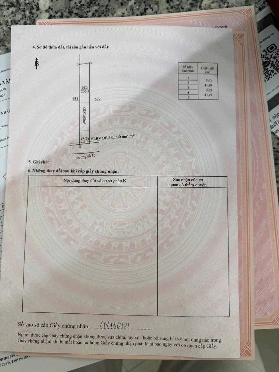 Bán đất Đường Số 15, Phường Minh Hưng, Đồng Nai 460 triệu - Ảnh thu nhỏ 4