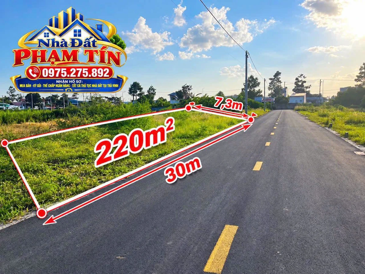 Bán đất Trà Vinh 30x7,3m thích hợp đầu tư Kiot/Phòng trọ - Ảnh 1