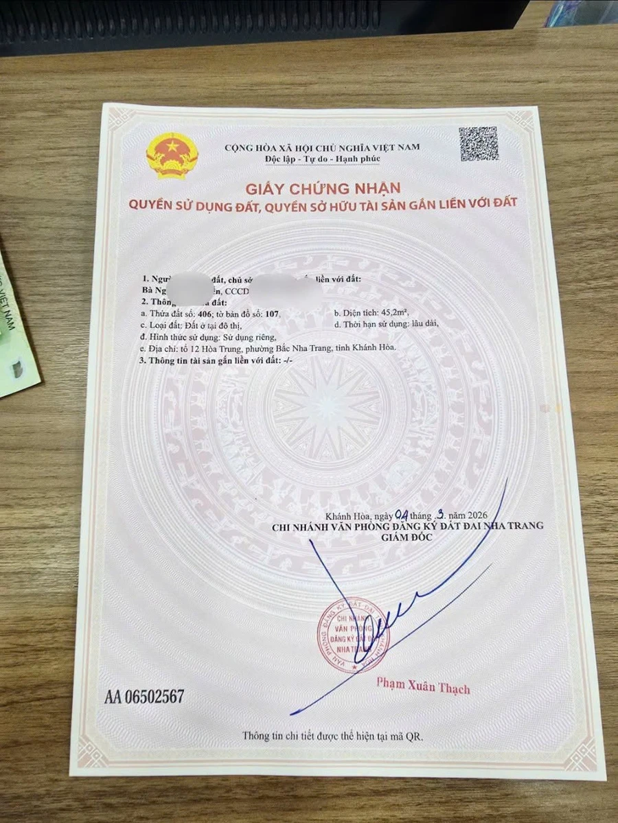 Bán đất Vĩnh Hòa Nha Trang 45m² giá 1,82 tỷ - Ảnh 1