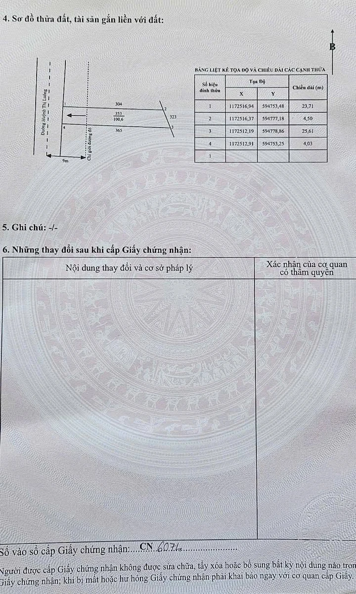 Bán lô đất thổ cư mặt tiền Huỳnh Thị Luông, Long An, 100m2 - Ảnh thu nhỏ 2