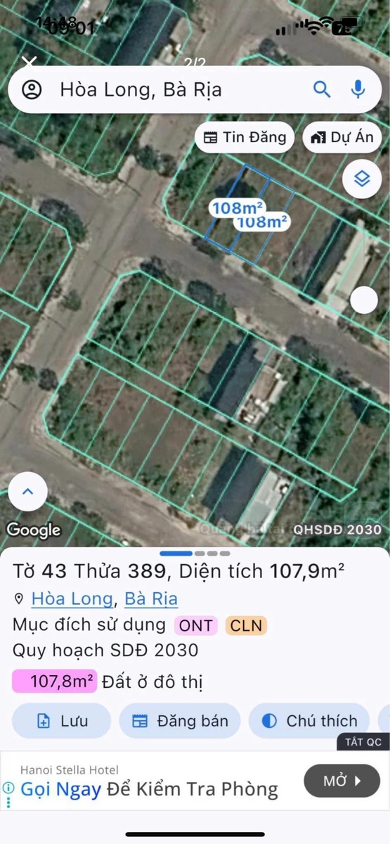 Bán đất Hoà Long Nhà Bè 108m² mặt tiền đường nhựa - Ảnh thu nhỏ 2