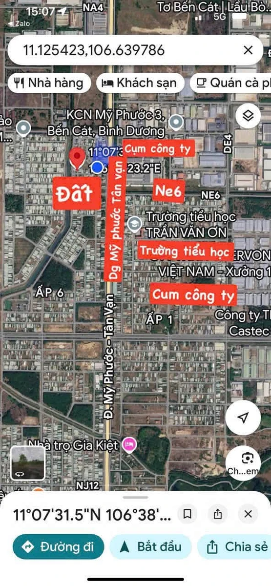 Bán đất Hướng Tây KCN Mỹ Phước 3 120m² Bến Cát - Ảnh thu nhỏ 3