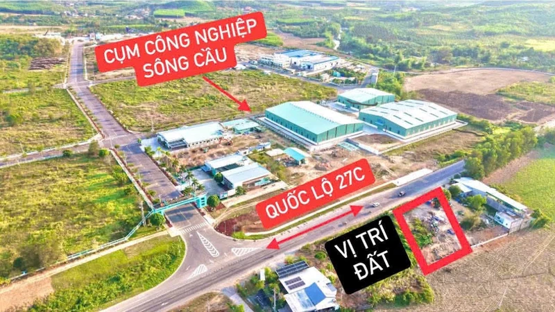 Bán đất mặt tiền QL27C Khánh Vĩnh 274–284m² 1,25 tỷ