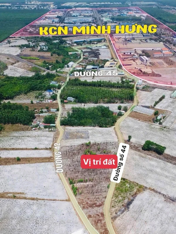 Bán đất 155m2 Đường 44 Minh Hưng 450 triệu