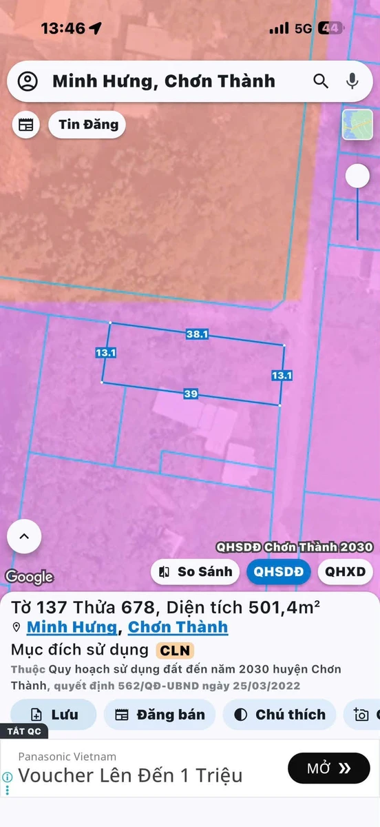 Bán đất góc hai mặt tiền 500m² Chơn Thành, Bình Dương - Ảnh thu nhỏ 2
