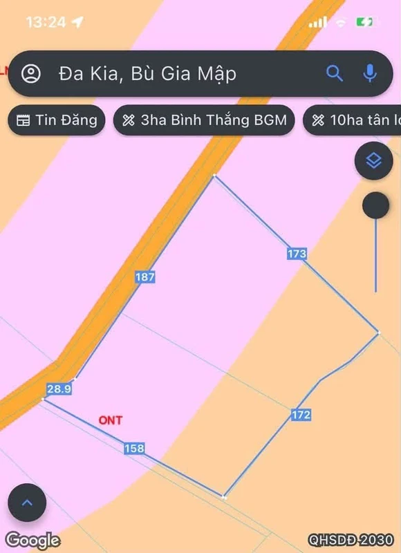 Bán 3ha đất điều và cao su, giá 1,8 tỷ/ha tại Bình Thắng, Bù Gia Mập