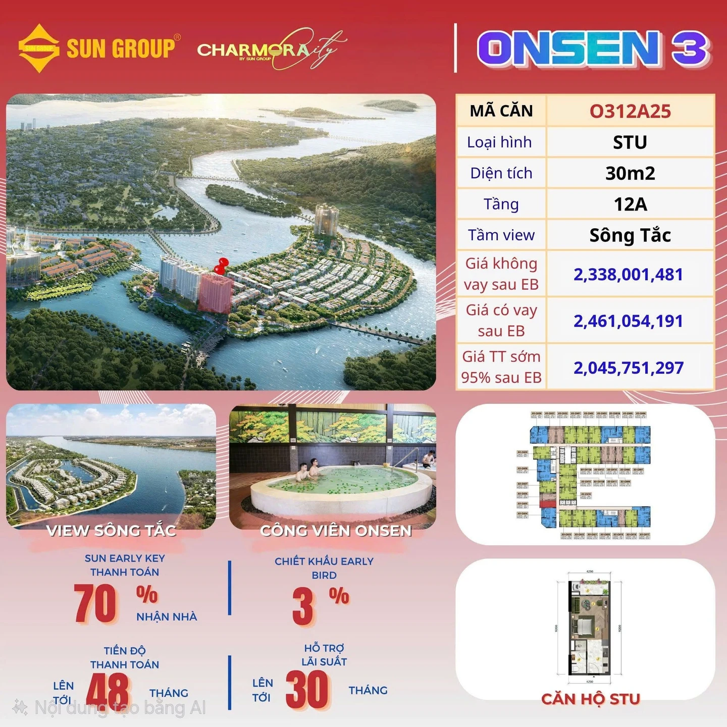 Bán căn hộ Studio 34,5m² Charmora City Nha Trang 2,288 tỷ - Ảnh 1