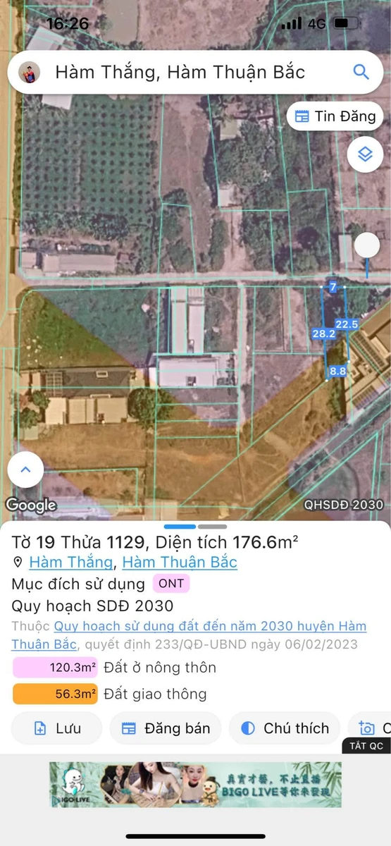 Bán đất Cá Đồng 177m2 sát Bến Lội Lại An 1 tỷ - Ảnh thu nhỏ 2
