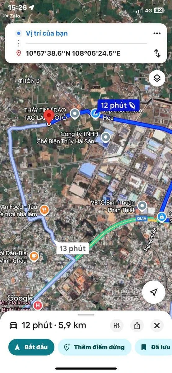 Bán đất thổ cư 160m2 góc 2 mặt tiền Phan Thiết 1.1 tỷ - Ảnh thu nhỏ 4