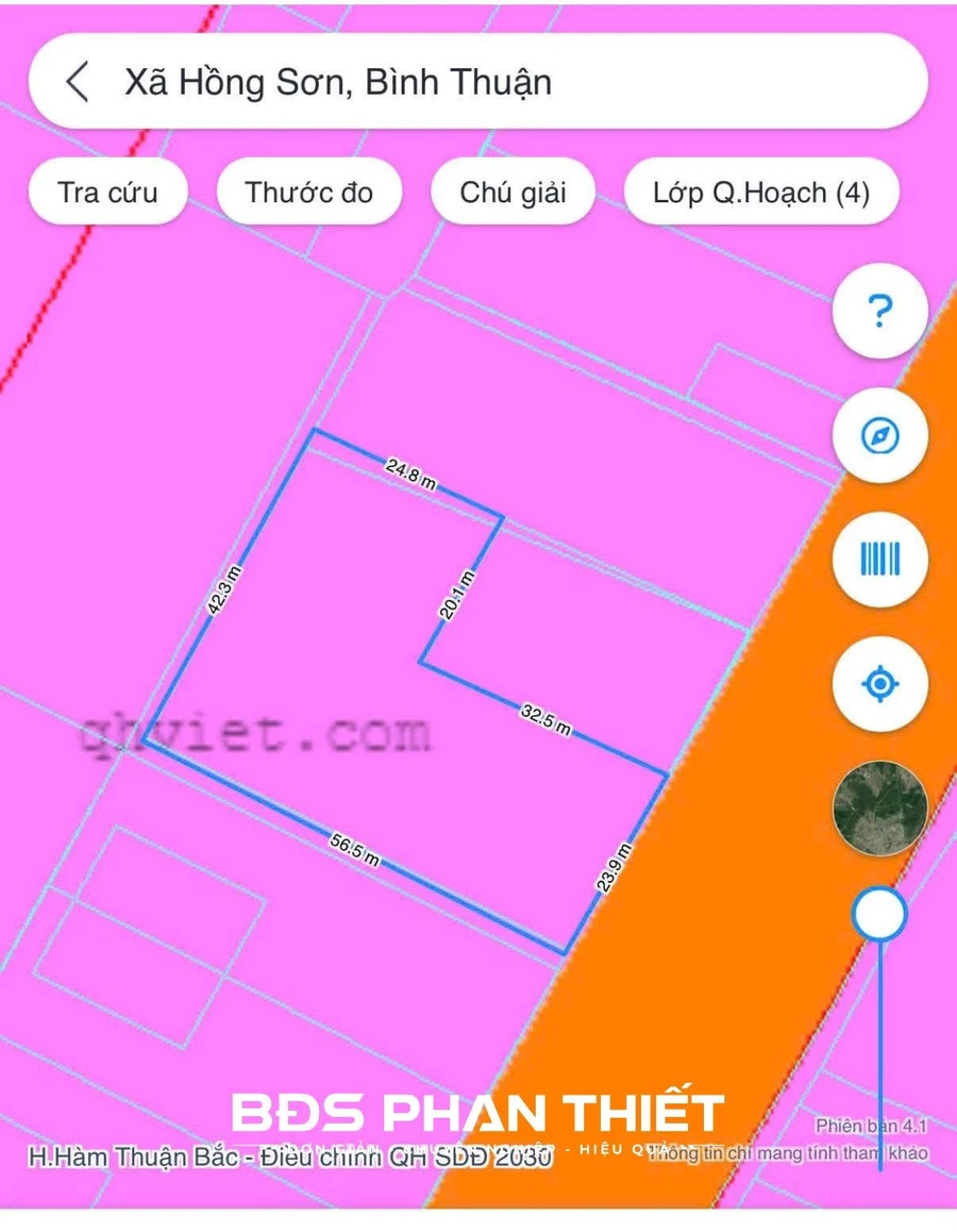 Bán đất mặt tiền Quốc lộ 1A 1.776 m² Phan Thiết - Ảnh 1