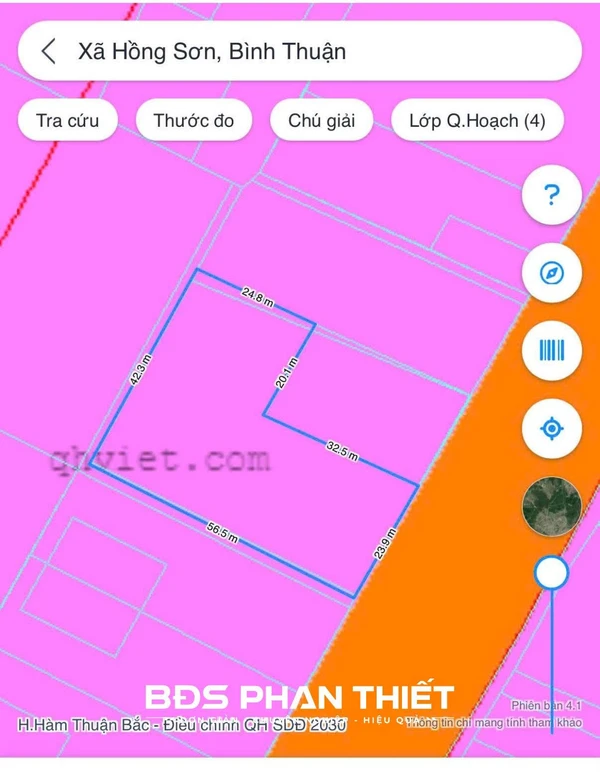 Bán đất mặt tiền Quốc lộ 1A 1.776 m² Phan Thiết
