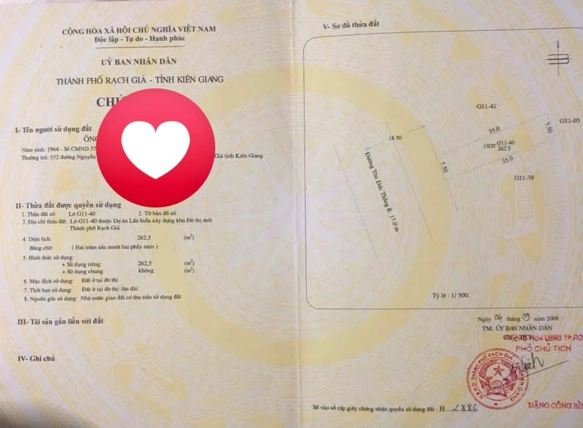 Bán nền mặt tiền Tôn Đức Thắng, Rạch Giá, 262.5 m² - Ảnh thu nhỏ 3
