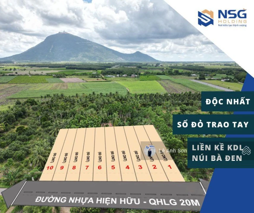 Cần bán 1 lô DT 169.1m2 tại khu du lịch Núi Bà Đen. Suối Đá, Dương Minh Châu, Tây Ninh - Ảnh 1