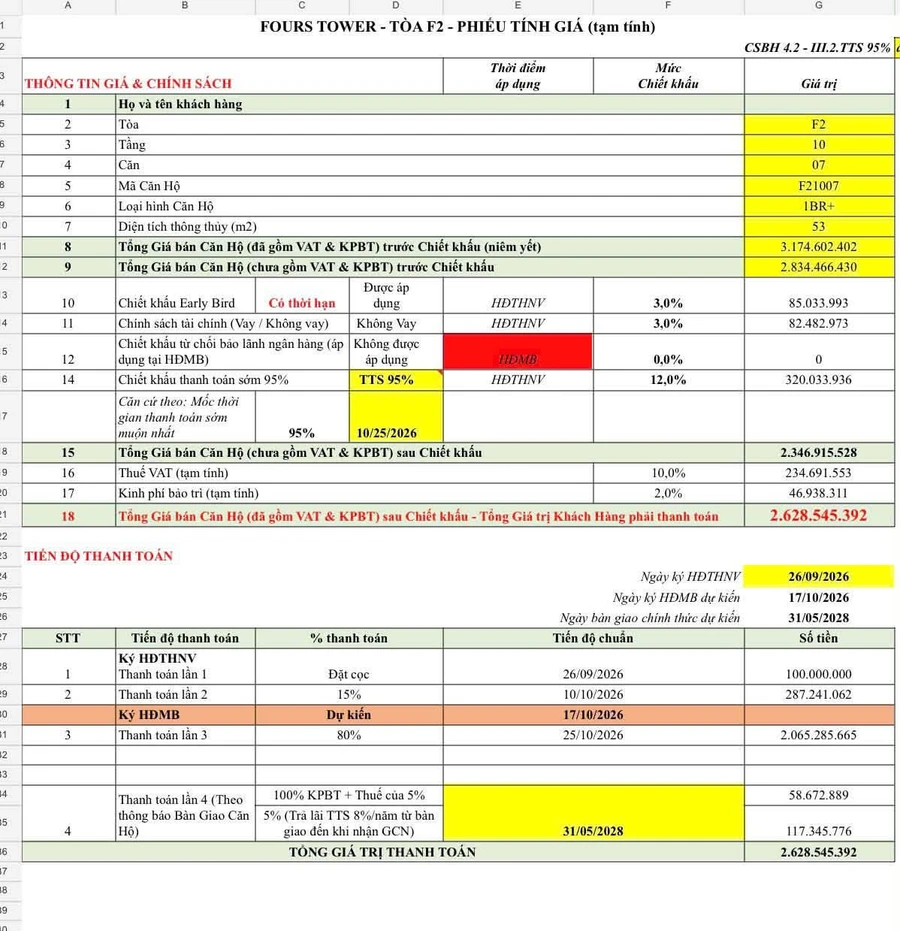 Bán căn hộ 1PN 53m2 giá 2,6 tỷ Đà Nẵng - Ảnh thu nhỏ 3