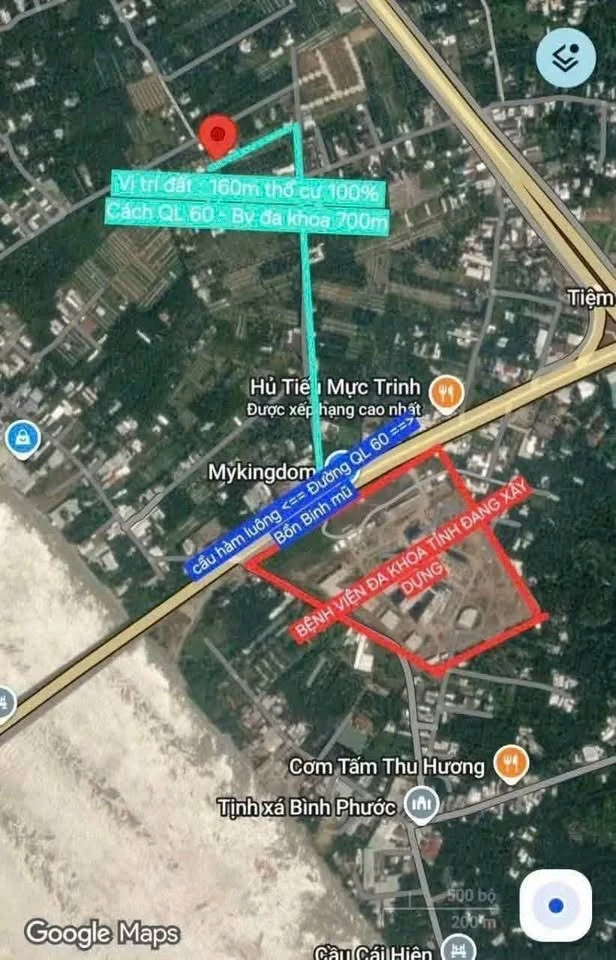 Bán nền đất 160m2 tại xã Bình Phú, Bến Tre, 830 triệu - Ảnh thu nhỏ 4