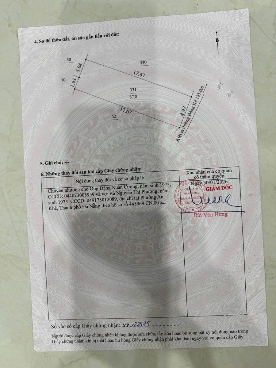 Bán đất 98m² Trưng Nữ Vương, tặng nhà gác đúc - Ảnh thu nhỏ 4