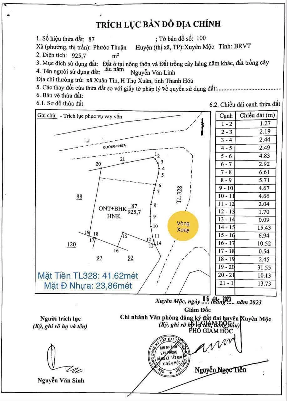 Đất lô 925,7m² mặt tiền 65m giá 47 tỷ ngay vòng xoay - Ảnh 1