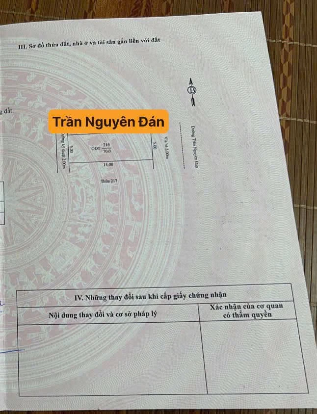 Bán lô đất mặt phố Trần Nguyên Đán 70m², 4,5 tỷ - Ảnh thu nhỏ 3