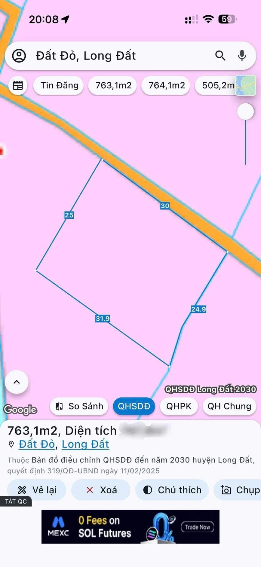 Bán đất 763m² mặt tiền Láng Dài, Xã Đất Đỏ, giá 9 tỷ - Ảnh 1