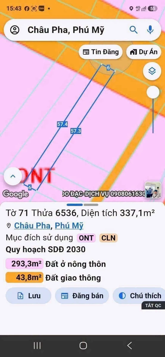 Bán đất mặt tiền 337m2 Lê Trong Tấn Châu Phú Vũng Tàu - Ảnh thu nhỏ 4
