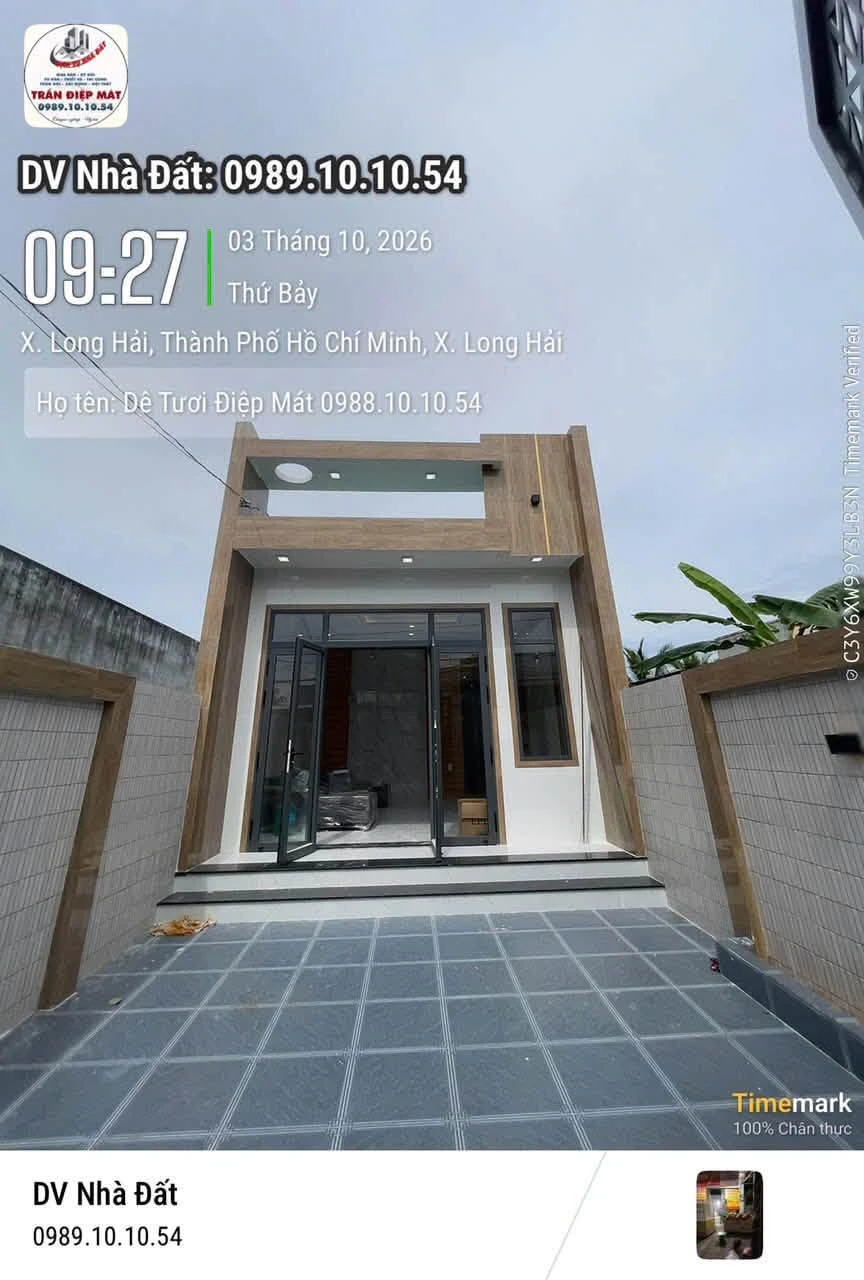 Bán nhà 2PN 60m² Long Hải, Nhà Bè, gần biển 2 tỷ 492 tr - Ảnh 1