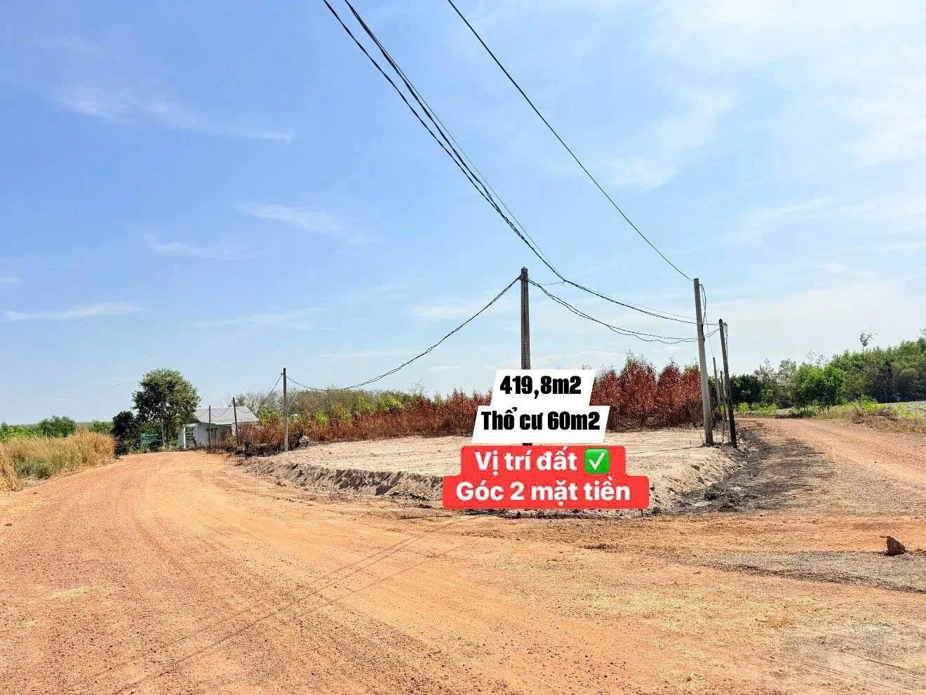 Bán lô đất góc 419,8m² Minh Hưng, Bình Dương - Ảnh 1