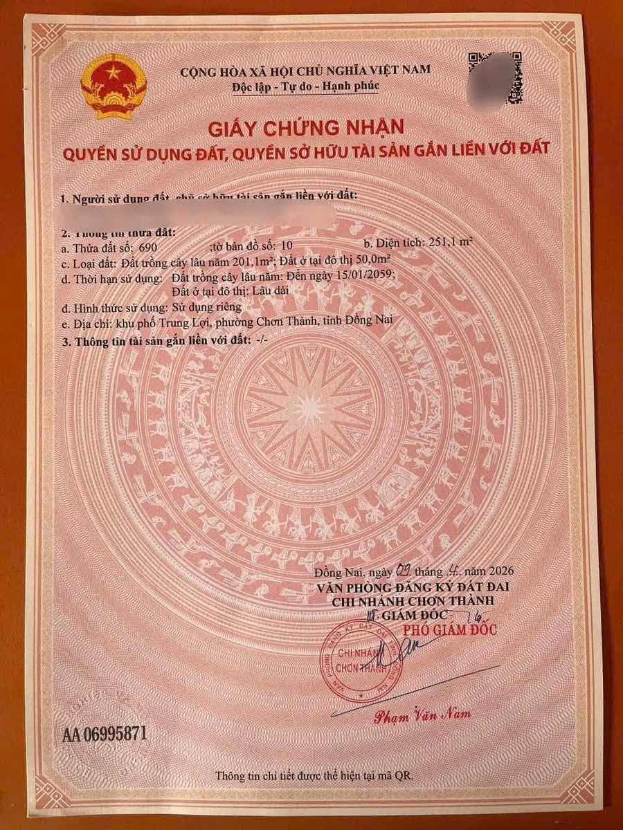 Bán đất 250m² đường bê tông Phường Chơn Thành, 399 triệu - Ảnh thu nhỏ 3