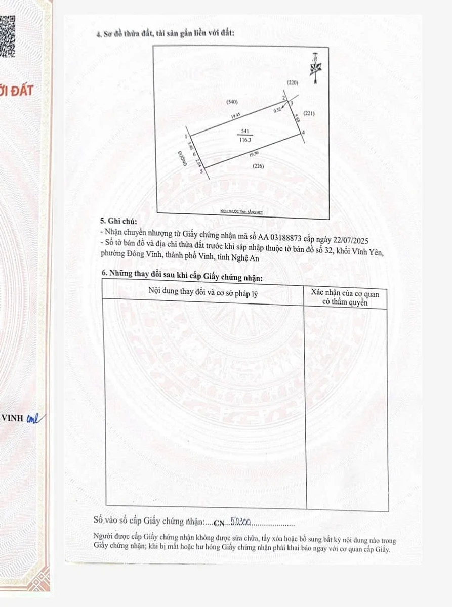 Bán đất mặt tiền 6m, 116,3m² ngõ Hồ Phi tích - Đông Vĩnh - Ảnh 1