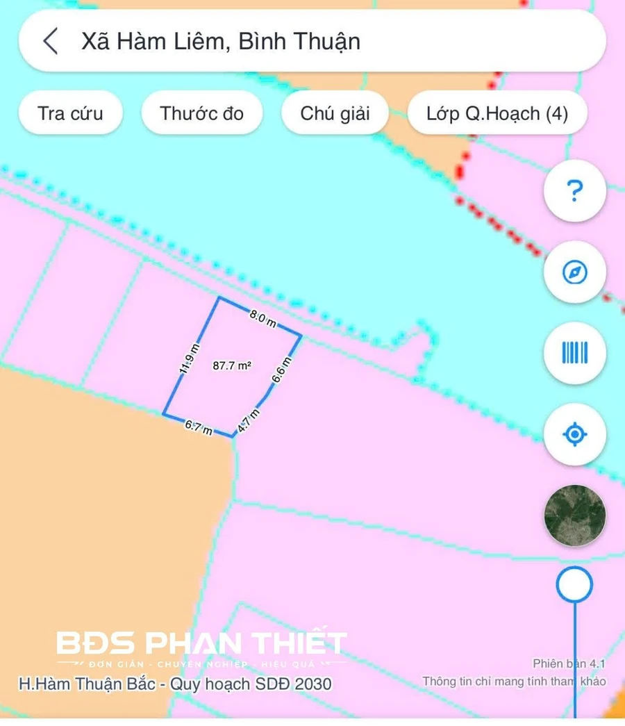 Bán đất thổ cư Phú Thủy 87.8m² giá 455 triệu - Ảnh thu nhỏ 2