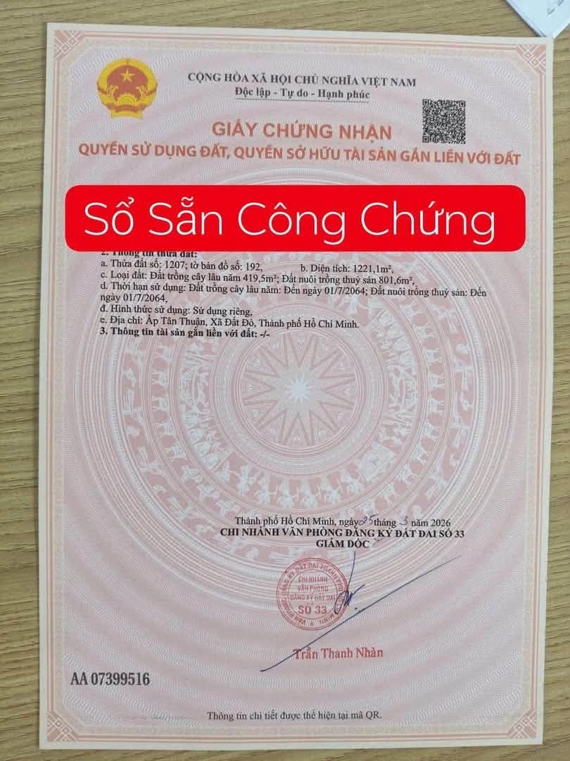 Bán đất 1300m2 mặt tiền Long Tân, Đất Đỏ, BRVT - Ảnh thu nhỏ 2