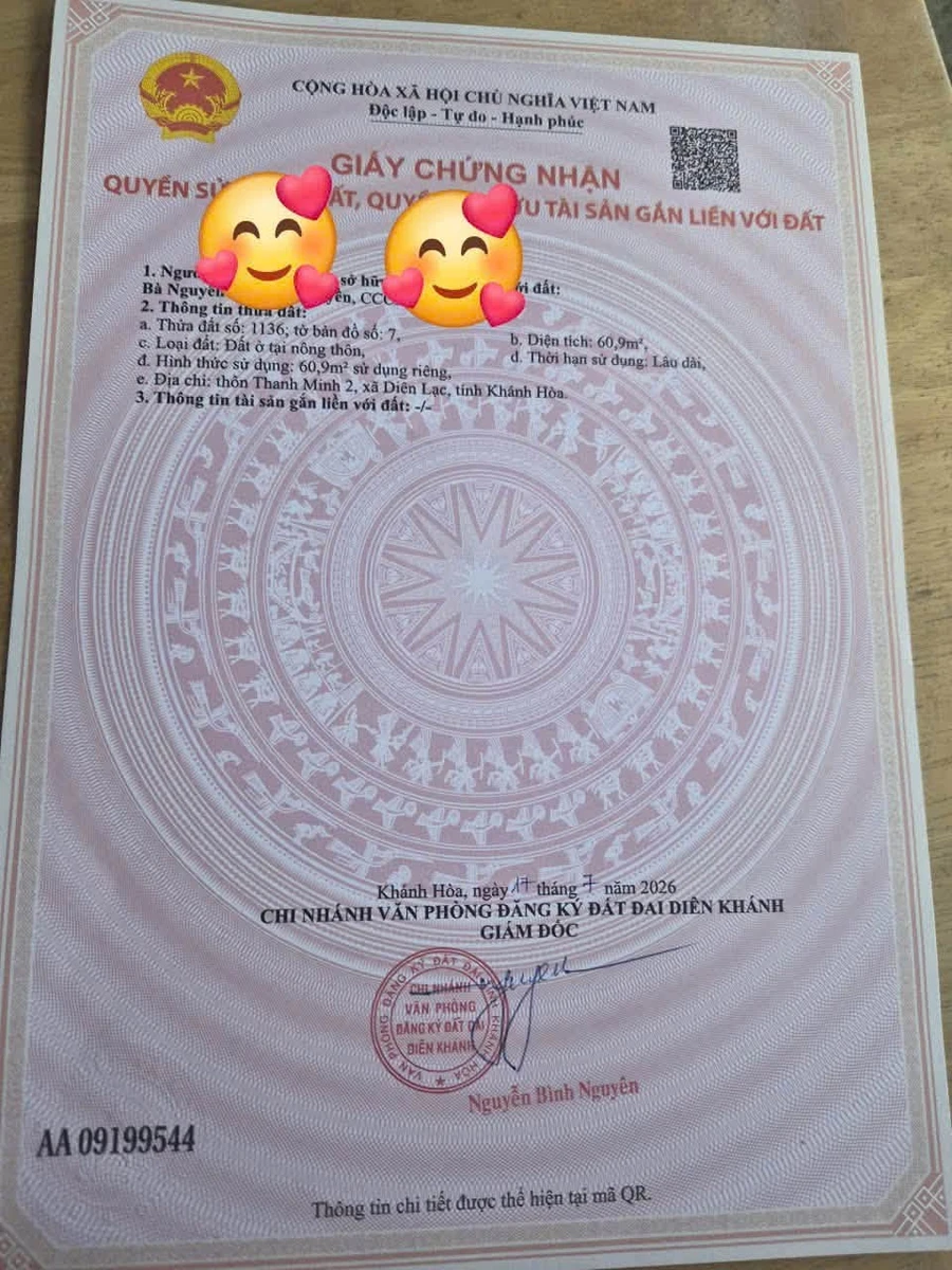 Bán lô đất Diên Lạc 60,9m² gần đường Lạc Hoà 590 triệu - Ảnh thu nhỏ 4