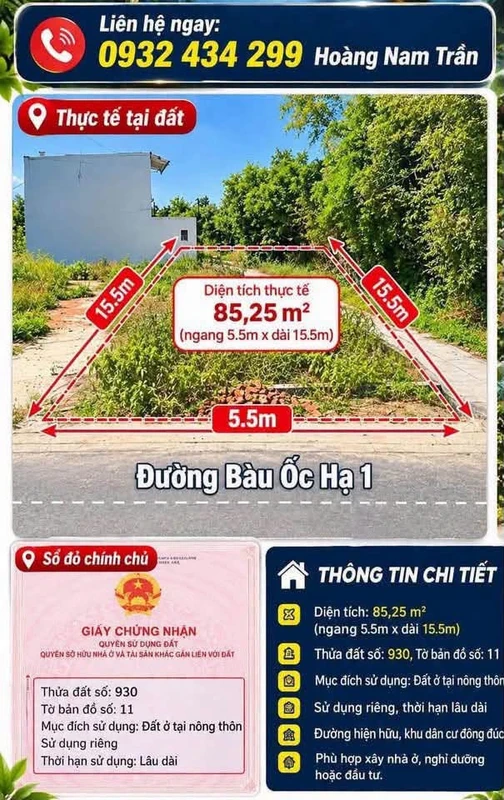 Bán đất mặt tiền 85.3m² Hội An Quảng Nam 2 tỷ 750