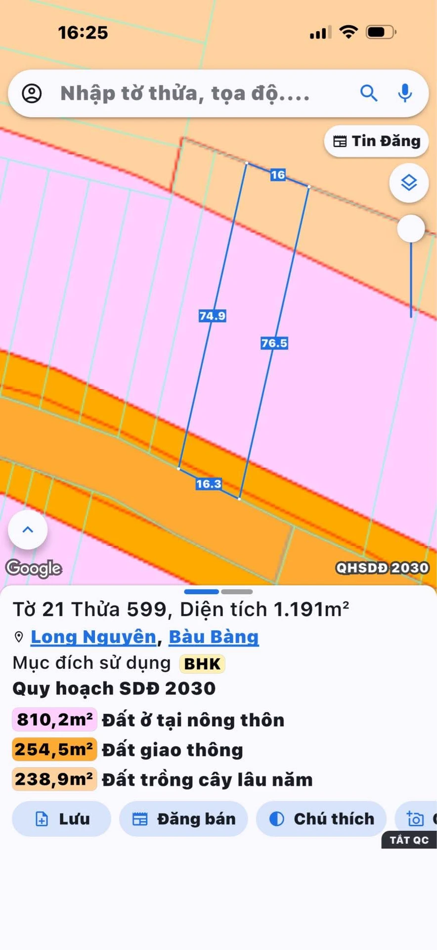 Bán đất mặt tiền Long Nguyên 16x76m quận 12 - Ảnh 1