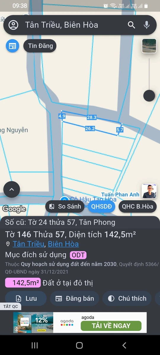 Bán đất góc 2 mặt tiền 142m2 thổ cư, sổ riêng, đường Nguyễn Văn Tiên, Tân Triều, Đồng Nai - Ảnh thu nhỏ 4