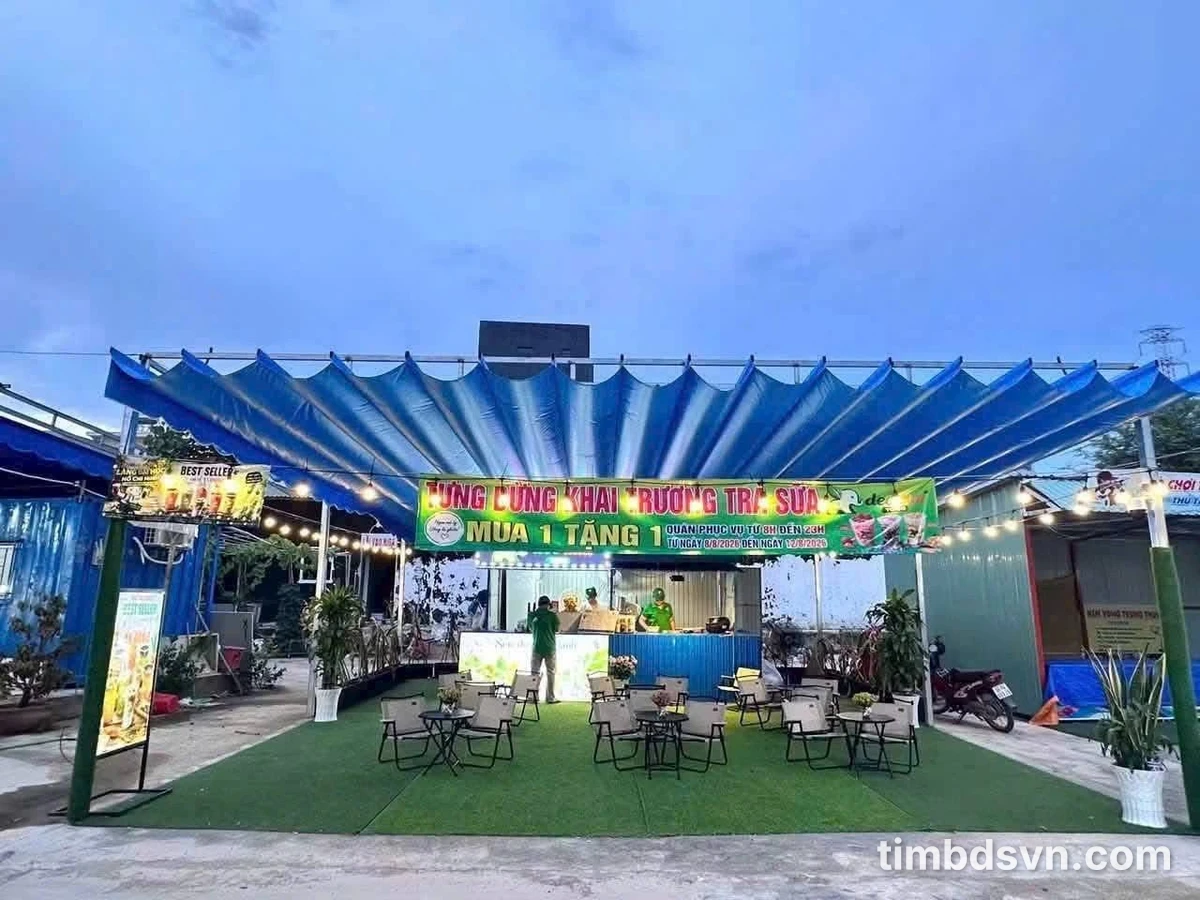 Sang lỗ quán trà sữa 80m² Đông Hòa – 55 triệu - Ảnh 1