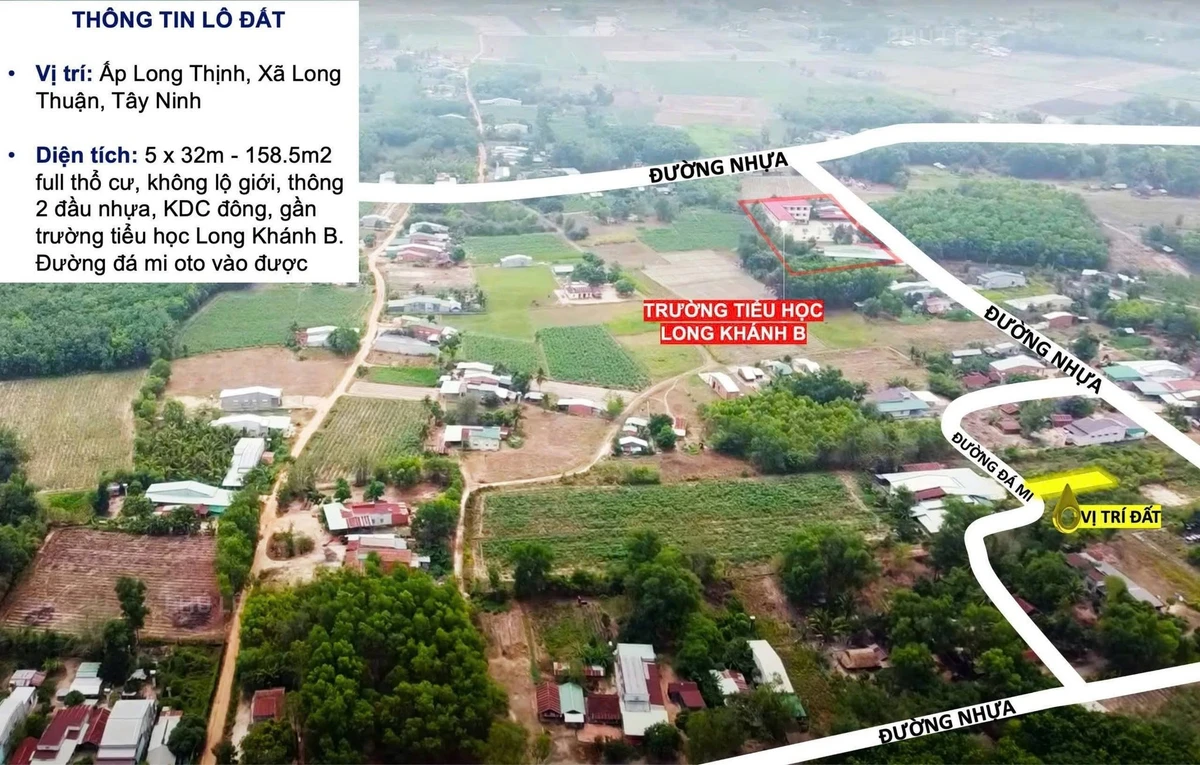 Bán đất nền 5×32m tại xã Long Thuận, Tây Ninh 225 triệu - Ảnh thu nhỏ 3